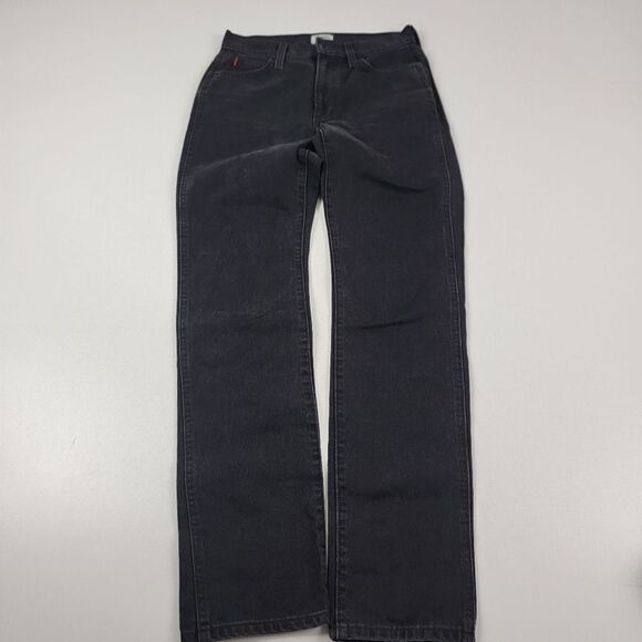 Sunday Best Aritzia High Rise Wide Leg Black Denim Jeans Womens Size 0 - Picture 6 of 16